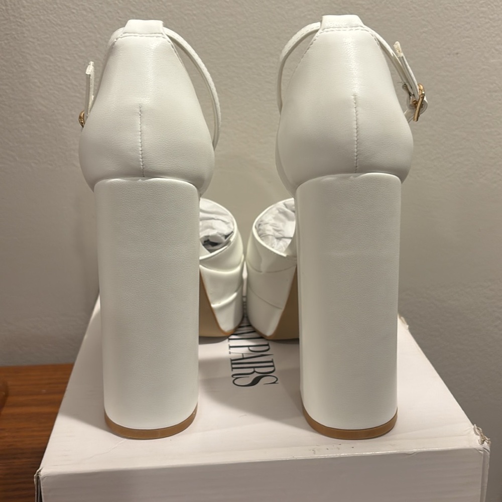 White Platform Heels - Picture 3 of 6